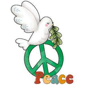 Peace with peace sign
