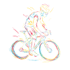 Radfahrer Skizze
