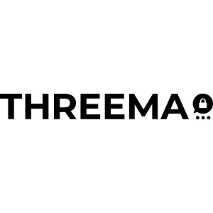 Threema Logo Aufdruck weiss