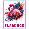 Graffiti Flamingo Explosion