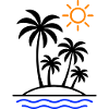 Island Summer Palm Trees