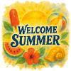 Welcome Summer Shirt | Fröhliches Aquarellmotiv