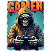 Zombie Gamer with Hood & Controller