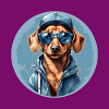 Dachshund Dachshund with Sunglasses and Hoodie