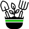 Gartenarbeit Gärtner Symbol