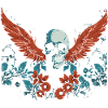 Gothic Skull with Wings