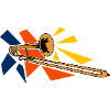 Brass Trombone Pop Art