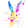Lapin abstrait à l'aquarelle 🐇