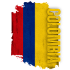 Vertical Colombia flag, I love Colombia