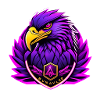 Futuristic eagle with neon accents