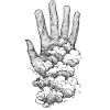 Hand in the clouds
