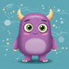 Playful Purple Monster Design