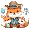 Cute father's day family