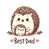 Best Dad Hedgehog