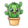 Happy cactus in pot