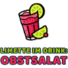 Limette im Drink: Obstsalat