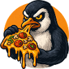 Determined Penguin Pizza Italian Food