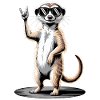 Suricate à bascule avec lunettes de soleil