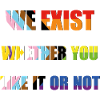 We Exist - Progress Pride Flag