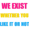 We Exist - Pansexual Flag