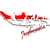 Map of Indonesia, flag of Indonesia