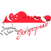 Carte de Singapour, drapeau de Singapour