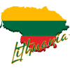 Map of Lithuania, flag of Lithuania
