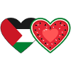 Palestine Watermelon Flag Heart