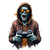 Undead with golden sunglasses