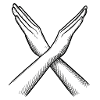 Crossed Hands – Statement in Lines