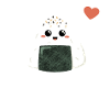 Sushi onigiri disant drôle