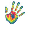 Fascinating thermal image handprint