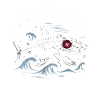 Jawsrawboy squelette requin illustration