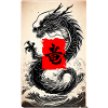 Japanischer Drache im Meer