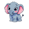 Elephant with big eyes