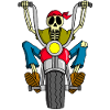 Skeleton biker