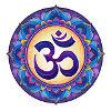 Mandala OM bleu et violet