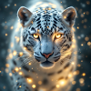Krafttier Weisser Leopard
