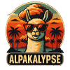 Alpaca Retro Sunset Design