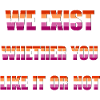 We Exist - Lesbian Flag