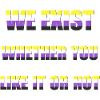 We Exist - Drapeau non-binaire