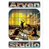 Sunset Builders – Arven Studio Artwork