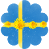 Sweden Dandelion Blossoms Sweden Flag