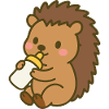 Hedgehog with milk bottle