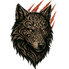 Intricate Tribal Wolf Portrait