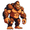 Grimmiger Gorilla-Krieger Illustration