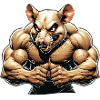 Fierce Anthropomorphic Rodent Illustration