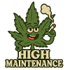 High Maintenance Cannabis Leaf