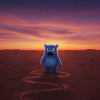 Space monsters at sunset