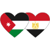 Jordan Egypt Flag Heart